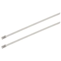 Essentials Stainless Steel Cable Ties Metallic 15.2cm x 0.46cm 100 Pack