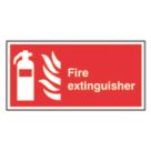 Essentials  Non Photoluminescent "Fire Extinguisher" Sign 100mm x 200mm
