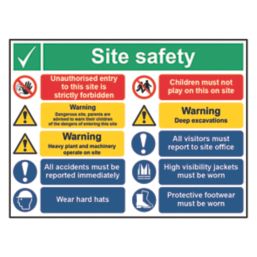Essentials  "Site Safety" Notice Sign 600mm x 800mm