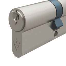 Smith & Locke Fire Rated 1 Star Double Double Cylinder Lock 40-50 (90mm) Satin Nickel
