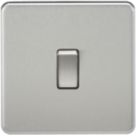 Knightsbridge  10AX 1-Gang Intermediate Switch Brushed Chrome