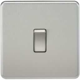 Knightsbridge  10AX 1-Gang Intermediate Switch Brushed Chrome