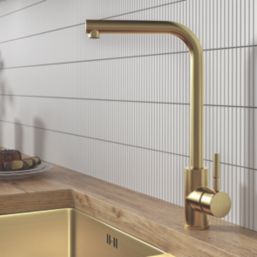 ETAL Vito Single Lever Mono Mixer Kitchen Tap Brushed Brass