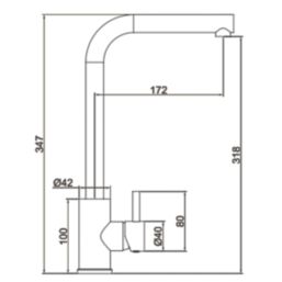 ETAL Vito Single Lever Mono Mixer Kitchen Tap Brushed Brass