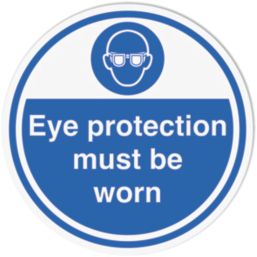 Essentials Eye Protection Must Be Worn Floor Sign 450mm x 450mm
