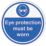 Essentials Eye Protection Must Be Worn Floor Sign 450mm x 450mm