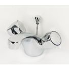 Swirl Contract Chrome 110mm Cloakroom Round Head Mono Basin Mixer Tap  With Pop-Up Waste