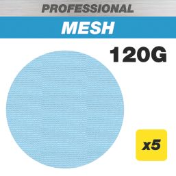 Trend Pro Mesh AB/150/120P 120 Grit Mesh Multi-Material Sanding Discs 150mm 5 Pack