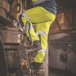 Scruffs  Hi-Vis Joggers Yellow / Navy 2X Large 36" W 30" L