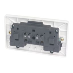 Hager Sollysta WMSS82 13A 2-Gang 2P+E Switched Socket White