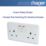 Hager Sollysta WMSS82 13A 2-Gang 2P+E Switched Socket White