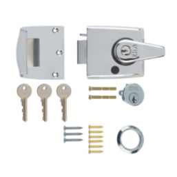 ERA 193-37-1  Double Locking Night Latch  Polished Chrome 60mm Backset