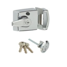 ERA 193-37-1  Double Locking Night Latch  Polished Chrome 60mm Backset