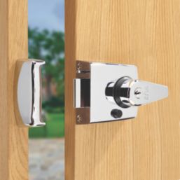 ERA 193-37-1  Double Locking Night Latch  Polished Chrome 60mm Backset