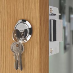 ERA 193-37-1  Double Locking Night Latch  Polished Chrome 60mm Backset