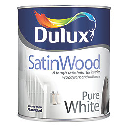 Dulux   White  Satinwood Paint 750ml