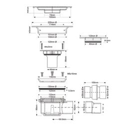 McAlpine TSG52SS Trapped Shower Gully 50mm Water Seal