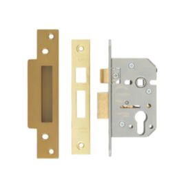 ERA  Polished Brass Euro Sashlock 65mm Case - 44mm Backset