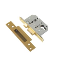 ERA  Polished Brass Euro Sashlock 65mm Case - 44mm Backset