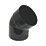 FloPlast  Push-Fit 135° Double Socket Bottom Offset Bend Black 110mm