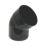 FloPlast  Push-Fit 135° Single Socket Bottom Offset Bend Black 110mm