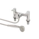 Swirl Elevate Chrome 115mm Deck Mounted Dual Control Manual Shower Mixer Tap