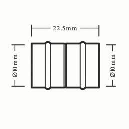 Flomasta  Copper Solder Ring Equal Couplers 10mm 10 Pack