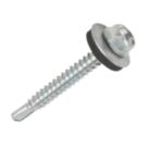 Easydrive  Flange Self Drilling Screws with Washers 5.5mm x 75mm 100 Pack