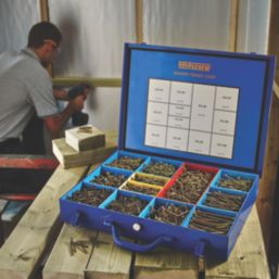 Goldscrew  PZ Double-Countersunk Woodscrews Expert Trade Case 2800 Pcs