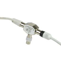 Labgear Coax (Male) to F-Plug (Male) 2-Way T-Splitter