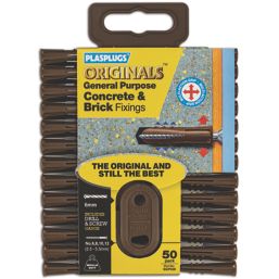 Plasplugs Solid wall Solid Wall Fixings 7mm x 30mm 50 Pack