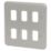 MK Grid Plus 6-Module Grid Faceplate Grey