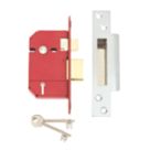 Union Fire Rated  Stainless Steel BS 5-Lever Mortice Sashlock 68mm Case - 45mm Backset