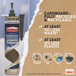 Unibond  
Kitchen & Bathroom Anti-Mould Sealant Translucent 280ml