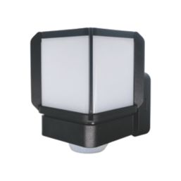 Brackenheath iSpot Deco Indoor & Outdoor Cube Wall Light With PIR & Photocell Sensor Black