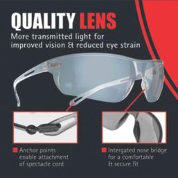 JSP Stealth Clear Lens Safety Specs