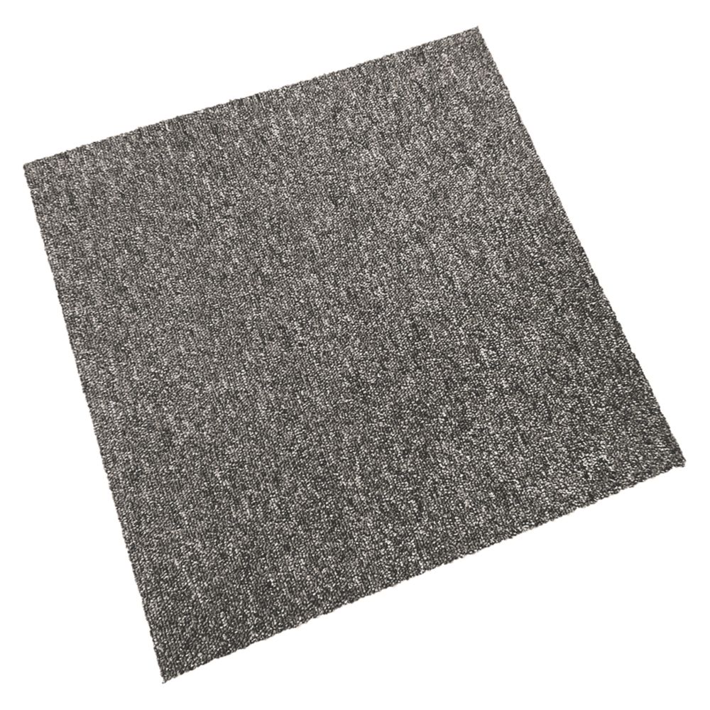 Classic Caraway Grey Carpet Tiles 500 x 500mm 20 Pack - Screwfix