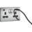 Knightsbridge  13A 2-Gang SP Switched Socket + 4.0A 20W 2-Outlet Type A & C USB Charger Polished Chrome with Black Inserts