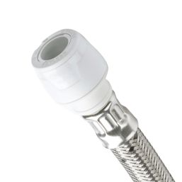 Hep2O Push-Fit Keyless Flexi Tap Connector 15mm x 15mm x 300mm 2 Pack