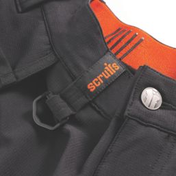 Scruffs Tech Holster Stretch Work Trousers Black 32" W 32" L
