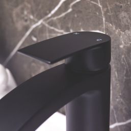 ETAL Spear Matt Black 184mm Standard Lever Mono Basin Mixer Tap