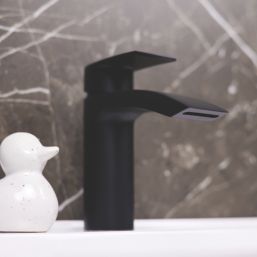 ETAL Spear Matt Black 184mm Standard Lever Mono Basin Mixer Tap