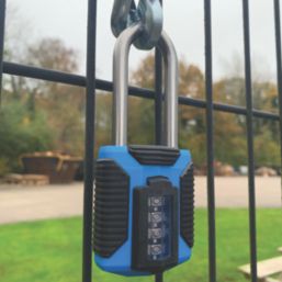Squire CP50 2.5 ATLS Weatherproof Long Shackle Combination  Padlock Blue 50mm