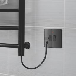 British General Evolve 13A Switched Fused Spur with LED Black Chrome