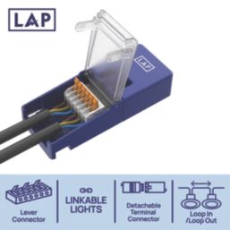 LAP Chaac Tilt  Fire Rated LED Downlights White 5.5W 600lm 10 Pack