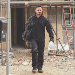 Site Blockley 1/4 Zip Fleece Black Small 42" Chest