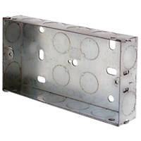 LAP  2-Gang Galvanised Steel Installation Boxes 25mm 10 Pack