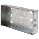 LAP  2-Gang Galvanised Steel  Installation Boxes 25mm 10 Pack
