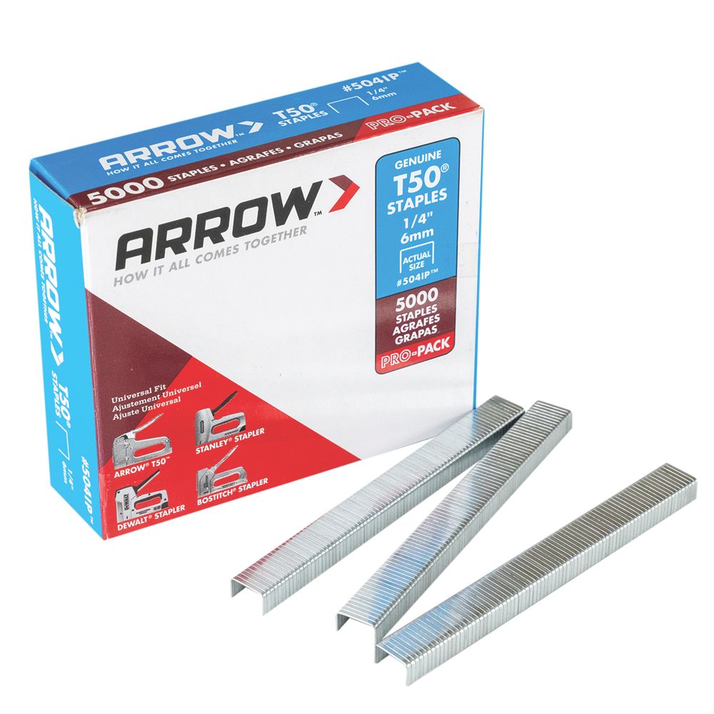 Arrow Heavy Duty Staples Galvanised 6mm x 10mm 5000 Pack Screwfix