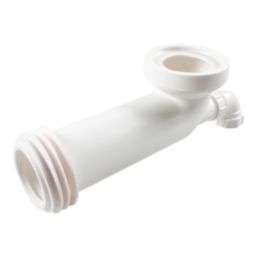 Flomasta  Rigid 90° Angled Pan Connector with Boss White 282mm